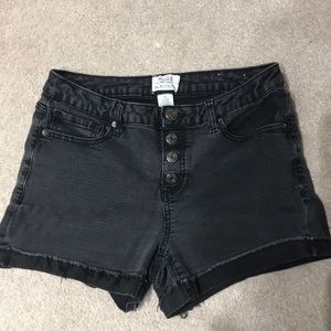 Black Denim Shorts